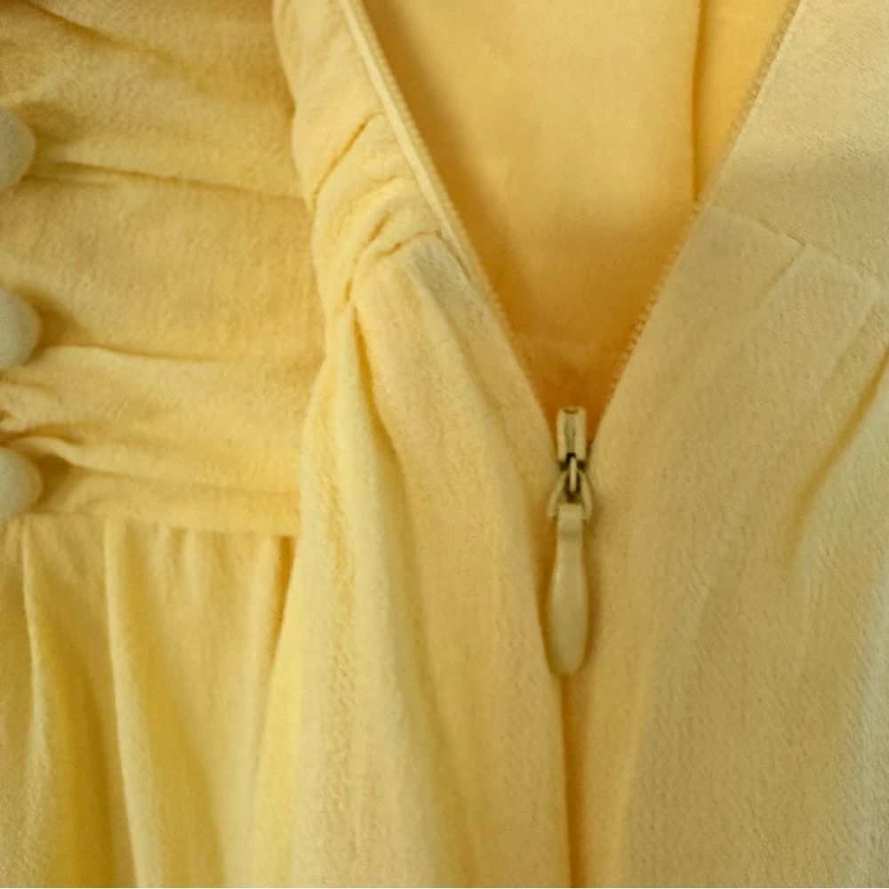 yellow, V-neck, short sleeve, min dress - Picture 9 of 11
